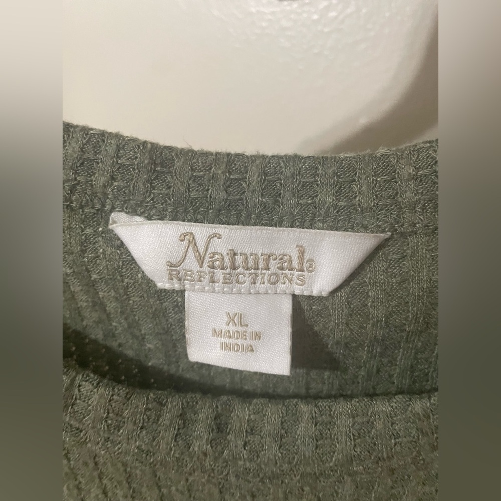 Natural Reflections Olive Ribbed Tee - Picture 3 of 3